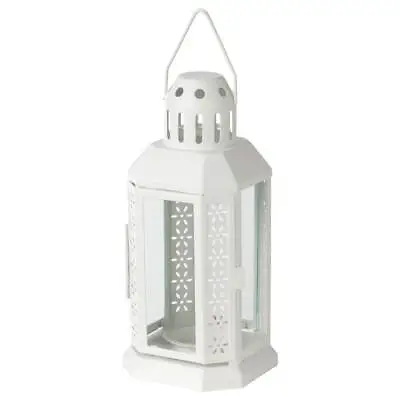 Ikea ENRUM Lantern For Tealight In/outdoor White 22 Cm • £9.03