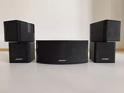 Two Bose Mini Jewel Cube Speakers With Speaker Mounts And Center Speaker • $140