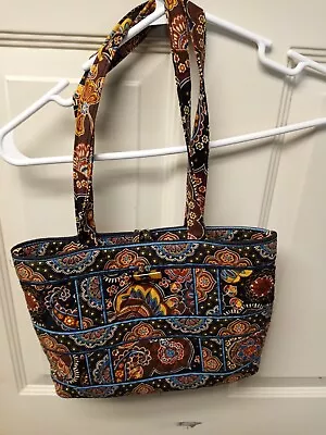 Vera Bradley Brown And Blue Floral Quilted Handbag • $20