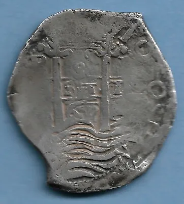 Dated Cob 1667 Silver .931 8 Reales 26.1 Grams Potosi Bolivia Carolus II KM# 26 • £425