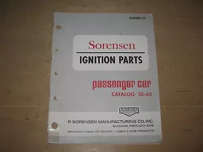 Vintage Sorensen  1965 Ignition & Switch Catalog  (72) Pages   Car Truck • $18