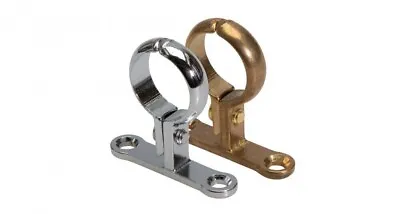 15mm-76mm - School Board Clips Chrome/Brass Screw On Bracket   Pipe Clips • £67.08