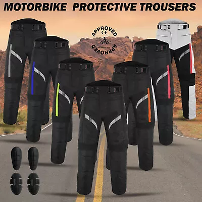 Motorcycle Motorbike Trousers Waterproof Cordura Pant CE Biker Armour Protection • £39.99