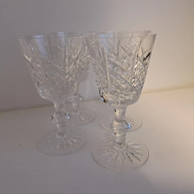 £25 • Buy Edinburgh Crystal Vintage Wine Glasses X 4 Signed