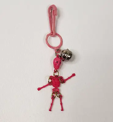 Vintage 1980s Plastic Bell Charm Skeleton For 80s Necklace • $24.55