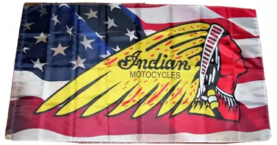 Indian Motorcycle 3'x5' Flag Banner Man Cave Garage Shop Wall Fast Shipping • $13.94