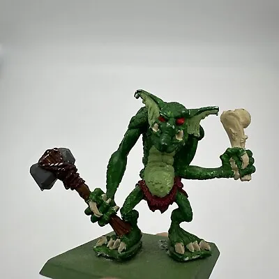 Warhammer Fantasy Orcs Goblins Metal Stone Troll Painted Oop • $39.99