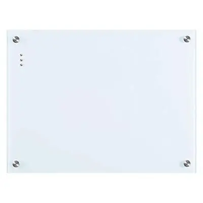 Magnetic Glass Whiteboard Notice Board 45 X 60 Cm Dry Erase For Wall – White • £20.87