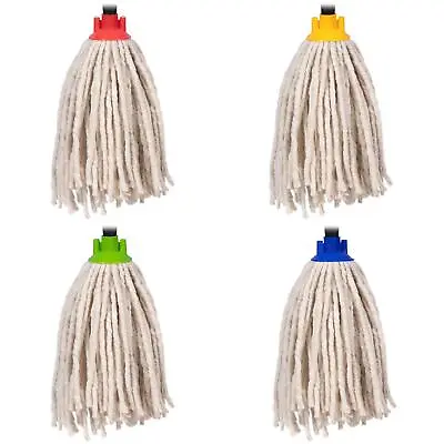 £11.99 • Buy Replacement Cotton Floor Kitchen Clean Mop Head Screw Socket Type Colour Coded