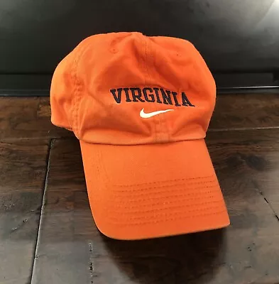 Virginia Cavaliers Football Hat Cap NIKE Team StrapBack UVA Center Swoosh Slouch • $11.53