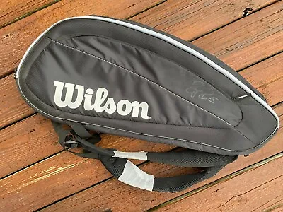 Wilson Roger Federer Team 6 Pack Rackets Black Compartments Tennis Bag WRZ834806 • $79.99