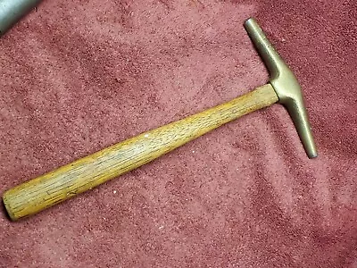 Vintage GW Mount Brass Tack Hammer 11 Oz. 11-1/4  Handle 1 Side Magnetic  • $11.99