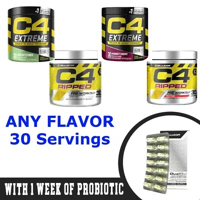 Cellucor C4 30 Or C4 Extreme 30 Pre WORKOUT Minor Clumping & FREE PROBIOTIC!!! • $17.99