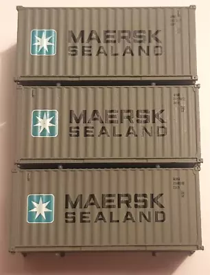 3 X  Bachmann  Maersk Containers 20 Ft • $15.27