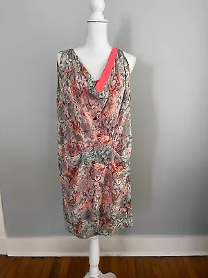 Megan Park Pink Floral Silk Dress Size S Small • $40
