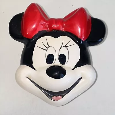 Vintage The Walt Disney Co Ceramic Minnie Mouse Replacement Cookie Jar Lid • $24.99