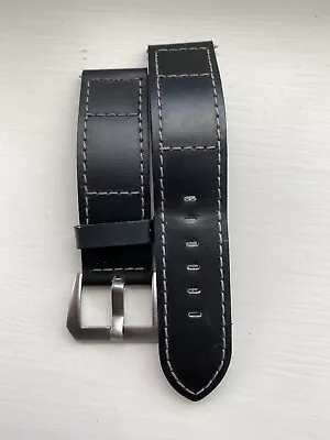 £89 • Buy Authentic U-Boat Classico Gents 22mm Wide Lug Black Calf Leather Watch Strap