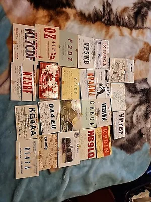 Lot Of 23 QSL Cards 1959 HAM RADIO Vintage Postcards TO Chattanooga TN.  • $0.99