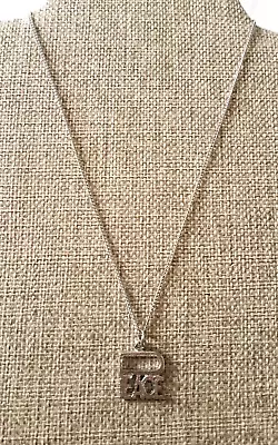 Vintage  PEACE  Pendant 14  Chain Necklace Silver Tone • $2.95