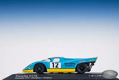 1/43 MINICHAMPS Porsche 917K Interserie Champion 1970 Neuhaus #12 Blue • $85