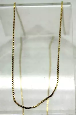 MILOR 14k Yellow Gold 1mm BOX CHAIN NECKLACE 20  Shiny • $274.95