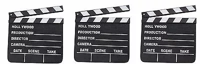 3 Hollywood Clapboard Clapper Clap Boards Movie Sign Director's Prop Chalkboard • $9.88