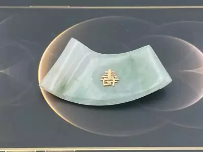 Ming's Hawaii 14kt Solid And Gold Jade Brooch • $395