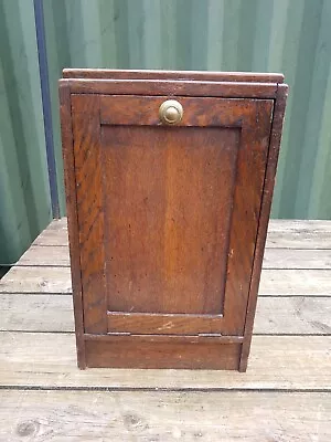 Antique Solid Oak Pull Down Wooden Coal Hod/Scuttle  • £45