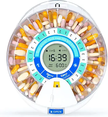 £106.08 • Buy Zoksi Automatic Pill Dispenser With Alarm, Electronic Monthly Pill Organizer For