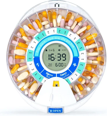 £106.08 • Buy Zoksi Automatic Pill Dispenser With Alarm, Electronic Monthly Pill Organizer For