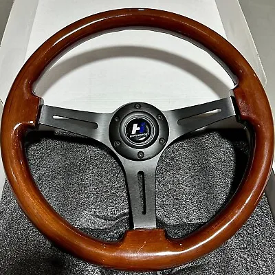 Hiwowsport 14  Universal 1.5  Wood Grain Brushed Spoke Steering Wheel 6 Bolts • $64.99