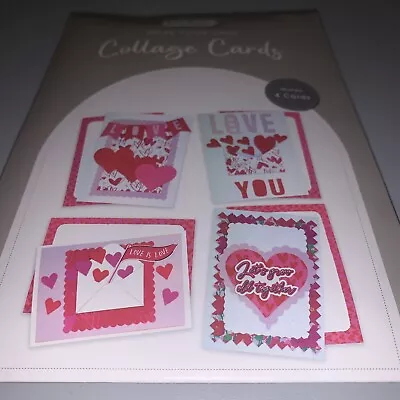 Make Your Own Collage Cards Kit’n’kraft Birthday Valentines - Makes 4 Cards • £4.50
