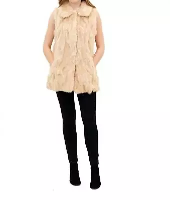 Love Token Faye Spread Collar Genuine Real Rabbit Fur Vest For Women • $97