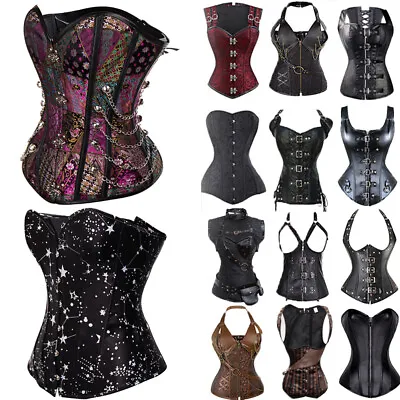 Plus Size Steampunk Gothic Underbust Overbust Waist Training Corset Top Bustier • $19.79