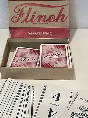 Vintage Parker Bros FLINCH 1951 Card Game Original Box 148 Cards Only • $7.50