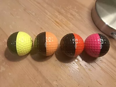 Vintage Ping Golf Balls BLACK SET Yellow Orange Red Pink Rare • $130.12