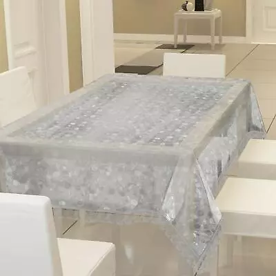 6 Seater Waterproof Dining Table Cover Transparent PVC Plastic Cover 90 X 60  US • $30.64