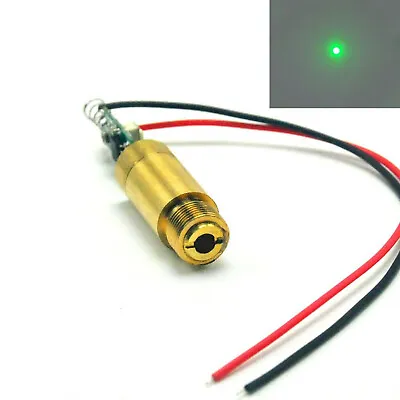 Green 532nm 5mW Focus Dot 3.7-5V Laser Diode Module Driver Switch DIY 12mm Brass • $16.60