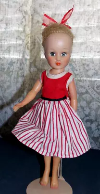 Sweet Vintage 1950's Horsman 10  Vinyl Cindy Fashion Doll! Blonde/Original Dress • $6.99
