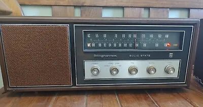 Vintage Magnavox Solid State AM/FM Table Top Stereo Portable Speaker • $89.99