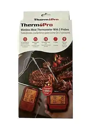 ThermoPro TP828BW Wireless Meat Thermometer Probe 1000FT Range (Red) NEW • $24.94