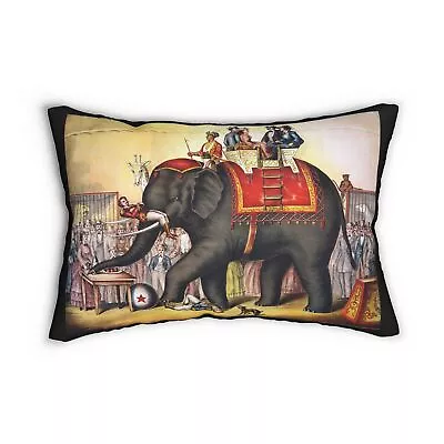 Vintage Circus - Double-sided - Polyester Lumbar Pillow - 20x14 - FREE SHIPPING! • $32.95