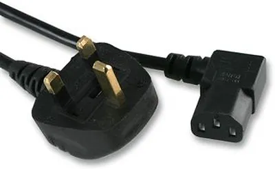 £5.99 • Buy 2M 2 Metre Right Angled Kettle Lead Cable / Power UK Plug Cord IEC C13 3 Pin