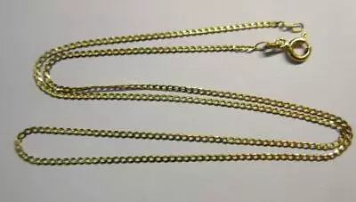 Vintage Solid 9ct 9K GOLD 19 Inch Long CURB LINK NECKLACE CHAIN • £33