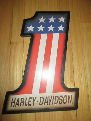 20l/harley-davidson Motorcycle Patriotic #1 Logo Advertising Sign! • $39.95