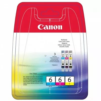 Genuine Canon BCI-6CMY Tri Color Ink Cartridge Canon Pixma IP3000 IP4000 IP4000R • £35.78