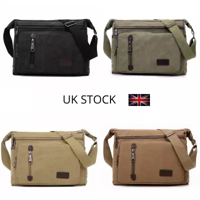 Canvas Shoulder Bag Postman Messenger Vintage Haversack Army Military • £9.99