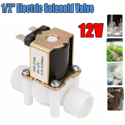 DC 12V Electric Solenoid Valve Water Air Outside 1/2  Normally Closed N/C US • $6.88
