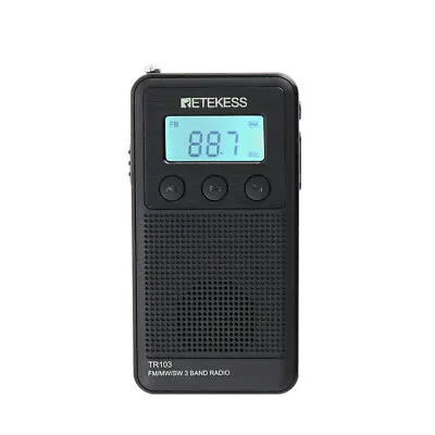 Retekess TR103 Pocket FM/MW/SW Radio Mini Receiver Digital MP3 Player Chargeable • $33.99