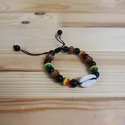 Rasta Color Unisex Shell Bracelet • $7.95